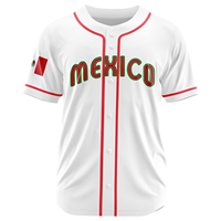CUICHANG Jersey Baseball putih kustom Logo bordir Macaron sublimasi jaring Jersey bisbol Meksiko