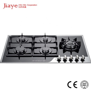 Table <span class=keywords><strong>de</strong></span> <span class=keywords><strong>cuisson</strong></span> à gaz encastrable 5 brûleurs OEM/ODM d'usine avec <span class=keywords><strong>protection</strong></span> anti-extinction <span class=keywords><strong>de</strong></span> flamme en <span class=keywords><strong>verre</strong></span> trempé - Product Image 2