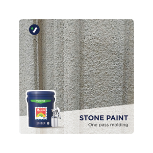 Revêtement mural en pierre à base d'eau de couleur personnalisée, peinture murale texturée sable pour usage intérieur et extérieur - Product Image 2