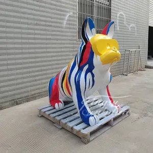 Décoration d'intérieur taille personnalisée <span class=keywords><strong>noir</strong></span> couleur résine <span class=keywords><strong>bouledogue</strong></span> français <span class=keywords><strong>anglais</strong></span> figure statue - Product Image 5