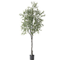 Arbre d'olivier artificiel réaliste 210-240 cm, arbre artificiel en plastique en pot pour décoration intérieure et extérieure