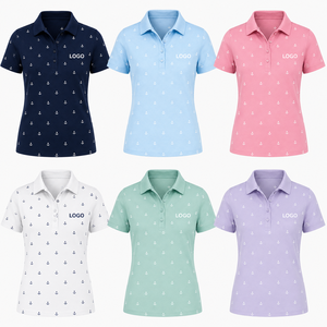 Camiseta de Polo de Golf Personalizada para Mujer, Camisetas de Polo Estampadas de Alto Rendimiento, Transpirables, de Secado Rápido, Elásticas, Fabricante de Marca Privada - Product Image 2