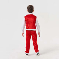 Costume de Cosplay de Père Noël de Luxe pour Enfants, Tenue de Fête de Noël Imprimée pour Performance de Jeu, Type de Salle de Bal