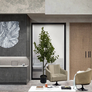 Interior decorativo Artificial eucalipto árbol verde bonsái planta resistente a los rayos UV Material plástico duradero H150cm - Product Image 3