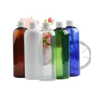 MUESTRA GRATUITA, Botellas de Plástico Negras Vacías de 300ml, 400ml, 500ml con Tapa Abatible, Envases para Cosméticos con Tapas, para Champú - Product Image 4