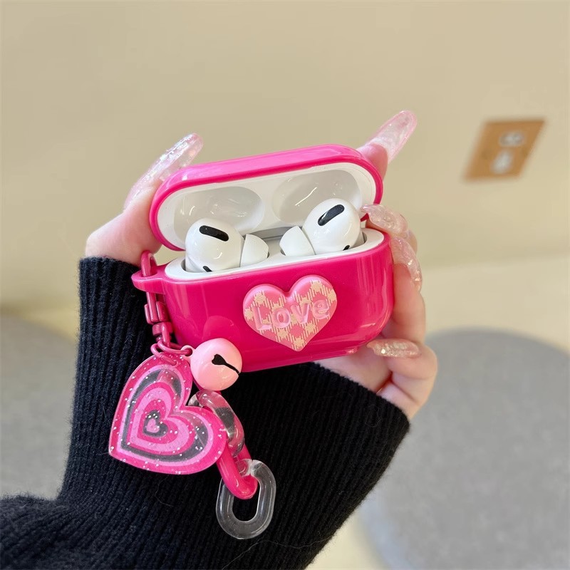Pink Plaid Heart Rose Red Case