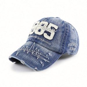 Gorra de Béisbol Unisex de Mezclilla Vintage Desgastada con Diseños Surtidos, Bordado 3D en Relieve y Tejido Común, Venta al por Mayor - Product Image 3
