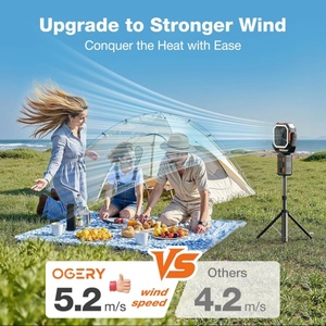 20000mAh Portable <b>Fan</b> Ventilador Recargables Retractable Folding Air Cooler With <b>Remote</b> <b>Control</b> for Household Office Outdoor - Product Image 3