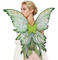 Ensemble de costume ailes de fée pour adultes, ailes de papillon avec oreilles d'elfe et bandes de bras fleuries pour Halloween, cosplay, photo