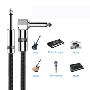 Cable de audio de efecto 6.35, adaptador de audio monobloque macho-macho de 6.35 para pedal de efectos, cable de pedal de guitarra con conector Snap Jack - Product Image 4