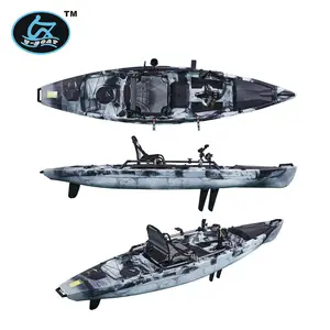 HDPE Paddler Thuyền Nhựa Câu Cá Kayak Với Bàn Đạp Và Bánh Lái