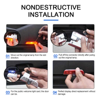 Nouveaux logos de voiture à LED, projecteur de porte pour Kizashi Brezza Baleno