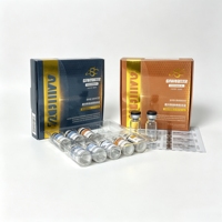 Ensemble d'emballages pour flacons individuels, autocollants personnalisés avec logo, étiquettes adhésives pour flacons cosmétiques en verre de 3 ml et 10 ml, insert en plastique transparent.