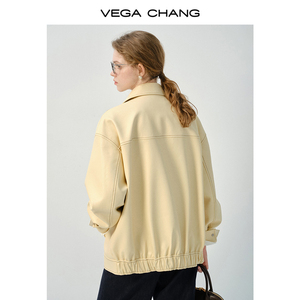سترة جلدية صفراء كلاسيكية أمريكية عصرية جديدة للربيع من VEGA CHANG - Product Image 5