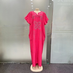 2025 nueva moda verano caliente diamante nacional Color sólido personalizado <span class=keywords><strong>Buba</strong></span> África poliéster de talla grande vestido de mujer bordado - Product Image 3