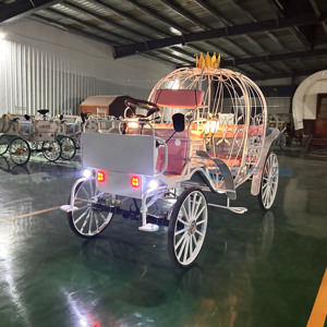Usine de chariots de <span class=keywords><strong>mariage</strong></span> : Chariot de Cendrillon électrique en forme de citrouille à vendre - Product Image 2