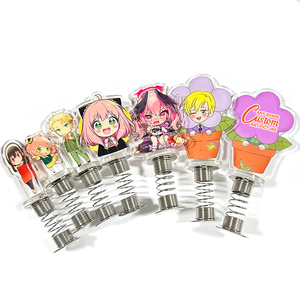 ขายส่งงานฝีมือพลาสติก  ขายึดสปริงอะคริลิค PVC แบบกำหนดเอง  สำหรับตกแต่งบูธถ่ายรูป  ลายการ์ตูน อนิเมะ  ดนตรี  รูปภาพ  ตามสั่ง - Product Image 5