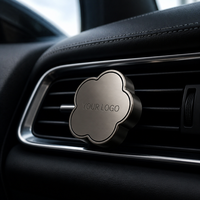 Désodorisant Voiture Luxe Alliage Zinc Forme Fleur Clip Ventilation Logo Personnalisé Décor Métal Parfum Cadeau Élégant