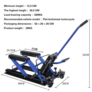 Gato de elevación de tijeras de servicio pesado potente ajustable hidráulico móvil soporte de gato de elevación de motocicleta pequeño Universal - Product Image 5