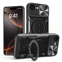 Nouvelle Coque de Téléphone Magnétique Tendance avec Support pour iPhone 16E, Protection Antichoc de l'Objectif, Vente en Gros Directe Usine Transfrontalière