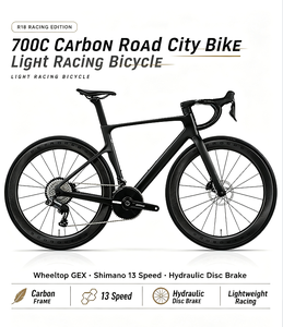 Jeu de roues de vélo de route en fibre de carbone léger, roues de course aérodynamiques pour des performances à haute vitesse et personnalisation OEM ODM - Product Image 2