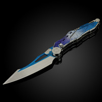 Arena Breakout-Cuchillo de juguete plegable para rebotar, accesorio de daga de 22CM, modelo de arma de juego de rol, cuchillo de juguete decorativo artesanal de metal