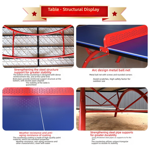 Mesa <span class=keywords><strong>de</strong></span> <span class=keywords><strong>Ping</strong></span> <span class=keywords><strong>Pong</strong></span> para Exteriores KJ, Estándar Nacional, Grado Competición, MDF, Plegable, Resistente a la Intemperie - Product Image 3