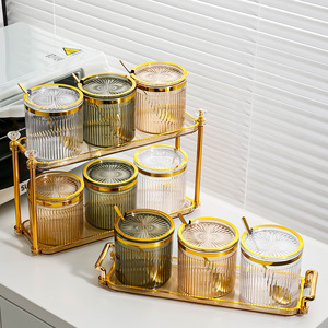 Ensemble boîte à condiments et bouteille de sauce soja, taille M, couvercle en plastique hermétique pour le stockage des épices de cuisine - Product Image 1