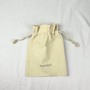 Top Quality Custom Logo <b>Pouch</b> Screen Printed Organic Cotton <b>Drawstring</b> <b>Pouch</b> Canvas Dust Bag - Product Image 1