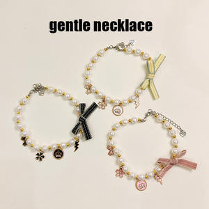 CJH collar de perlas para mascotas, collar de perro gato, bufanda, Azul, Blanco, inglés, corto, hermoso, Teddy, accesorio lindo de Yorkshire - Product Image 5