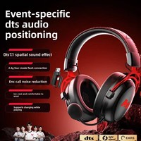 Casque de jeu Esports sans fil supra-auriculaire 2.4G quatre modes pour jeux FPS, localisation précise des ennemis, PUBG, compatible mobile et PC