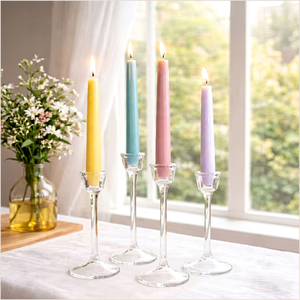 Premium <b>Pastel</b> Taper Candles Smokeless Unscented for Thanksgiving Birthdays Holiday Diwali Home <b>Decor</b> Weddings Events - Product Image 1