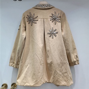 OUDINA Nuovo Elegante Cappotto Invernale da <span class=keywords><strong>Donna</strong></span>, Lussuoso, Casual, <span class=keywords><strong>Oversize</strong></span>, con Collo a Risvolto e Cerniera con Strass - Product Image 2