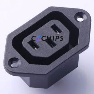 DB-F-1 AC Power Connector Through hole Component (THT) Connector IEC 320-F 1 3 Panel Mount - Product Image 2