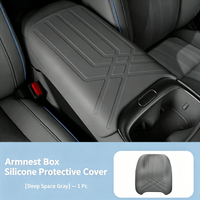 Tapis de console centrale en silicone antidérapant couleur originale pour Xpeng MONA L03 avec recharge sans fil et porte-gobelet – Modification intérieure