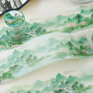 1 Roll of Tape a Pillow of Green Mountains Series Traditional Chinese-style <b>Scrapbooking</b> Embellishments - Product Image 4