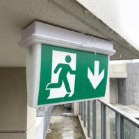 Lampes d'avertissement d'urgence industrielles étanches IP65 de haute qualité, 220V, design créatif, éclairage de sécurité incendie pour l'extérieur/l'intérieur