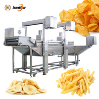 Friteuse industrielle à bande continue pour aubergines, boulettes de viande, pommes de terre, à gaz, avec système de circulation et de filtration d'huile