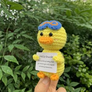Mini patata positiva divertida, muñeca de punto de 3 pulgadas con tarjeta positiva lindo Hello Duck Regalo de Cumpleaños colgante de pato positivo - Product Image 2