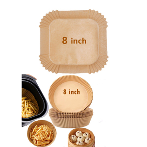 Papier sulfurisé en silicone alimentaire jetable de 8 pouces pour friteuse à air carrée, idéal pour les plats et moules de cuisson - Product Image 6