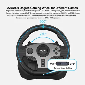 Игровой рулевой контроллер PXN V9, вибрирующий гоночный контроллер на рулевое колесо для Xbox One, ПК для PS 3, 4, N-switch