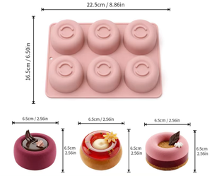 Nouvelles idées : <span class=keywords><strong>Moule</strong></span> à gâteau en silicone alimentaire à 6 cavités de 88 pouces, résistant à la chaleur, compatible four, facile à nettoyer, pour la pâtisserie - Product Image 6