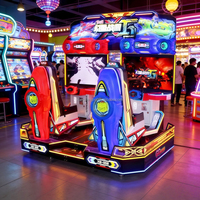 Máquina de Videojuegos Simulador de Vuelo Electrónico para Interiores, Juego de Carreras de Autos Arcade Operado con Monedas para Niños con 2 Jugadores en Inglés