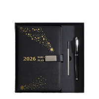 Agenda 2027 en cuir imprimé anglais-espagnol, bloc-notes quotidien 365 jours, organiseur, planificateur, coffret cadeau