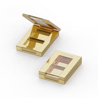 Mini poudre de maquillage en plastique Rectangle aimant fard à paupières paquet carré cosmétique Compact conteneur boîte avec fenêtre