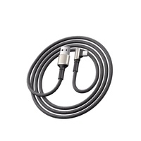 Câble USB-C de charge rapide 5A 3A PD, conception coudée à 90 degrés, conducteur en cuivre pur, alliage de zinc, nylon tressé, longueur personnalisée, imprimante
