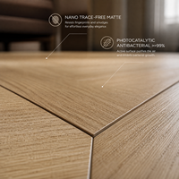 Parquet en bois multicouche 600x92mm en chevrons d'orme, planches de parquet antibactériennes ENF écologiques