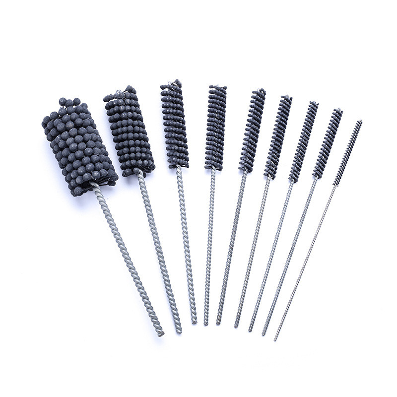 Grit 320 Polishing Ball Head Inner Hole Honing Deburring Silicon Carbide Burnish Pipe Brush