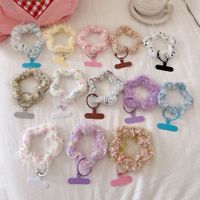 Nouvelle Chaîne de Suspension Universelle Amovible à Pois pour Téléphone, Style Bracelet, en Tissu Plissé, Pendentif Porte-clés pour Appareil Photo, Vente en Gros
