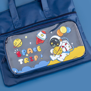 Sac de tutorat d'art en toile de grande capacité pour les élèves du primaire sac à dos pour garçon Style fermeture éclair pour les devoirs dossier de papiers d'examen - Product Image 4